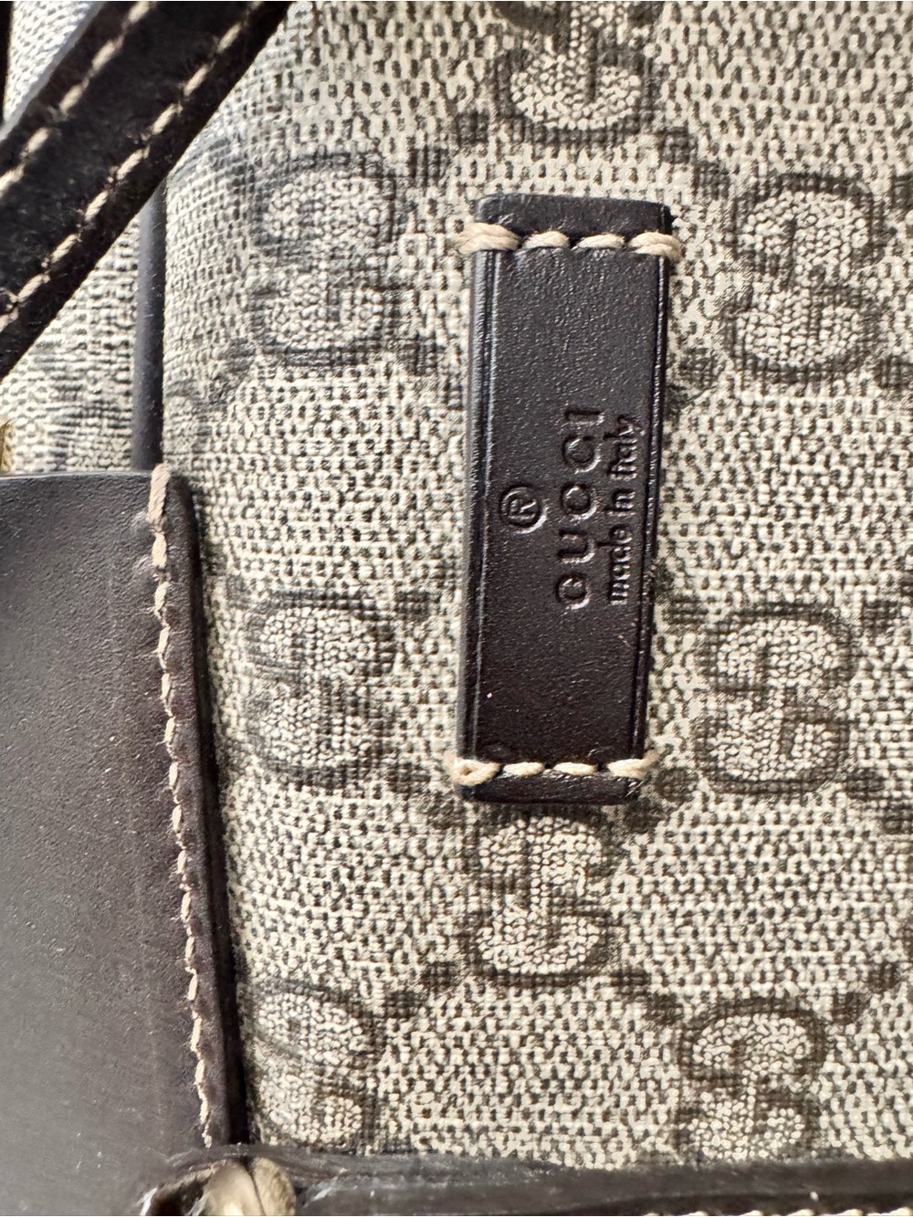 Gucci Beige/Brown Monogram Rolling Travel Duffel - Picture 6 of 16
